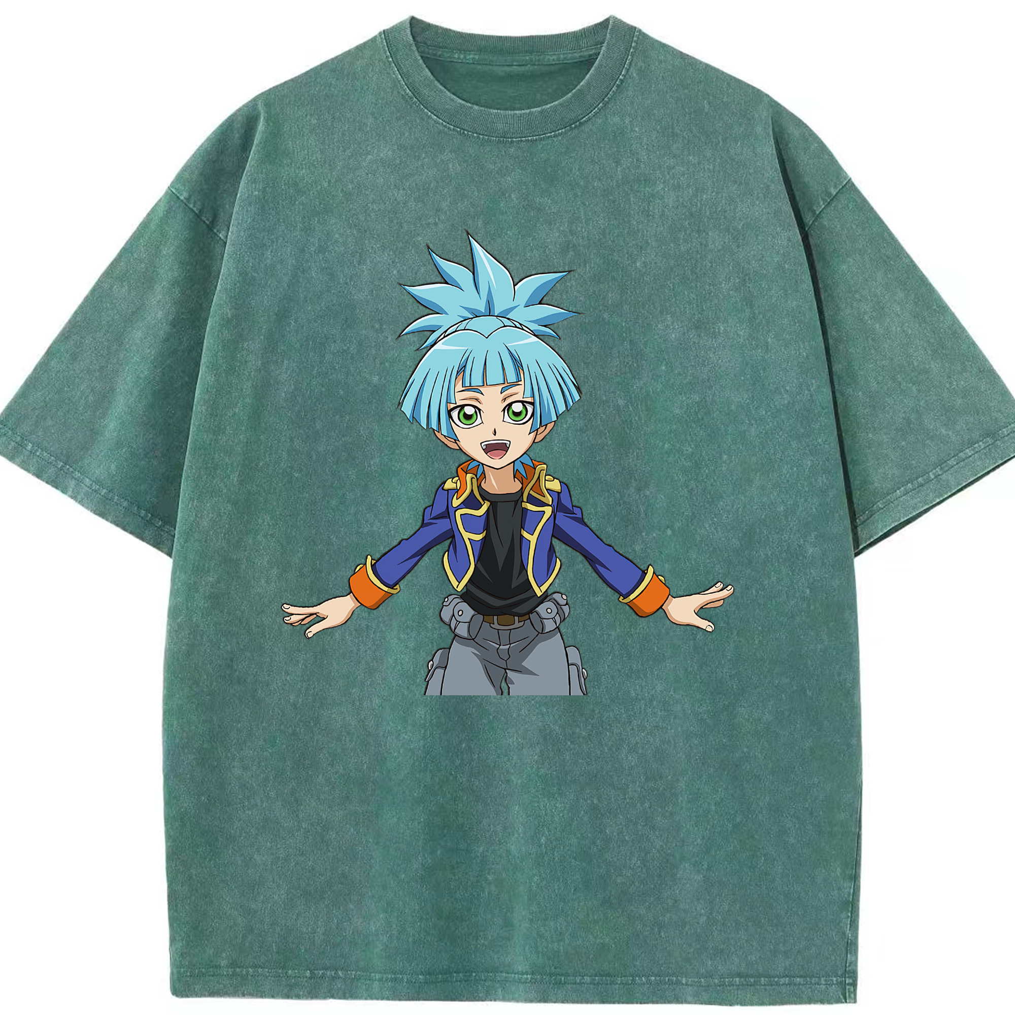 （画像用） 遊☆戯☆王 Yu-Gi-Oh! 綿100% ヴィンテージ風 半袖Tシャツ（フロントプリント）